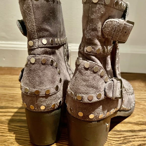 Laurence Dacade Gatsby Studded Ankle Boots Gray - Picture 5 of 7